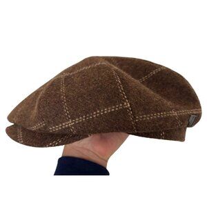 Brixton Men's Brown Wool & Polyester Newsboy Hat M
